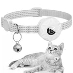Pour AirTag 2e génération / AirTag 1ère génération Étui de protection en silicone réfléchissant pour chat avec clochette