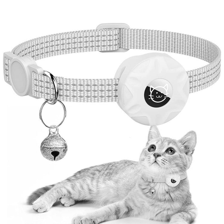 Pour AirTag 2e génération / AirTag 1ère génération Étui de protection en silicone réfléchissant pour chat avec clochette