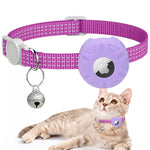 Pour AirTag 2e génération / AirTag 1ère génération Étui de protection en silicone réfléchissant pour chat avec clochette