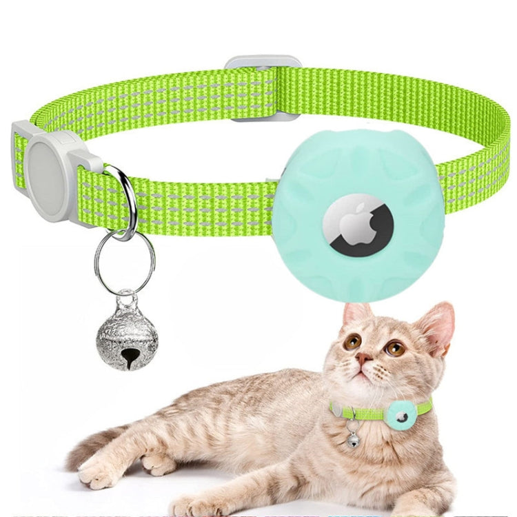 Pour AirTag 2e génération / AirTag 1ère génération Étui de protection en silicone réfléchissant pour chat avec clochette
