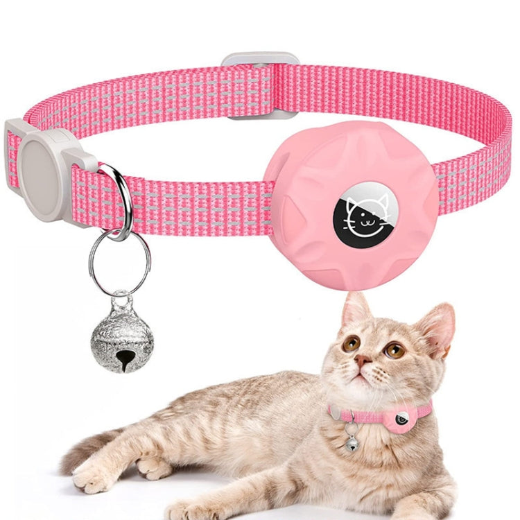 Pour AirTag 2e génération / AirTag 1ère génération Étui de protection en silicone réfléchissant pour chat avec clochette