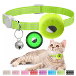Pour AirTag 2e génération / AirTag 1ère génération Étui de protection en silicone réfléchissant pour chat avec clochette