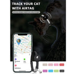 Pour AirTag 2e génération / AirTag 1ère génération Étui de protection en silicone réfléchissant pour chat avec clochette