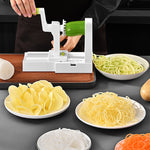 Râpe à légumes, trancheuse en spirale pour pommes de terre, appareil à spirales pour fruits et légumes Whirlwind, blanc