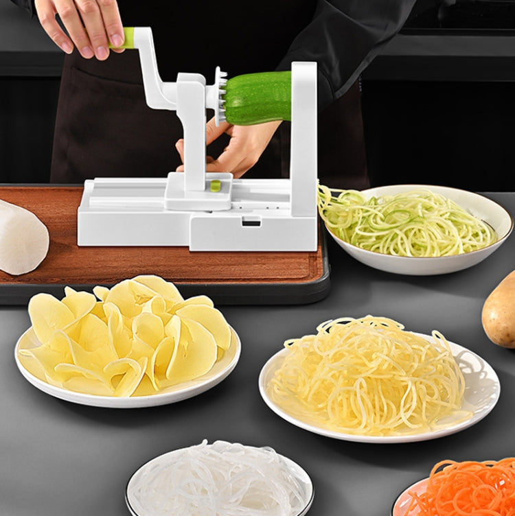 Râpe à légumes, trancheuse en spirale pour pommes de terre, appareil à spirales pour fruits et légumes Whirlwind, blanc