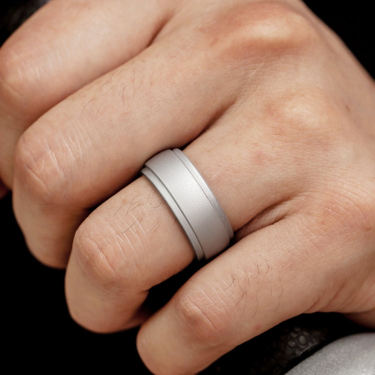 Bague en silicone SH800-140 de 8 mm de large, incurvée, tailles 7, 8, 9, 10, 11, 12