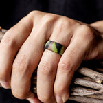 Bague en silicone SH800-140 de 8 mm de large, incurvée, tailles 7, 8, 9, 10, 11, 12