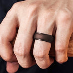 Bague en silicone SH800-140 de 8 mm de large, incurvée, tailles 7, 8, 9, 10, 11, 12