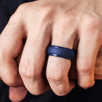 Bague en silicone SH800-140 de 8 mm de large, incurvée, tailles 7, 8, 9, 10, 11, 12