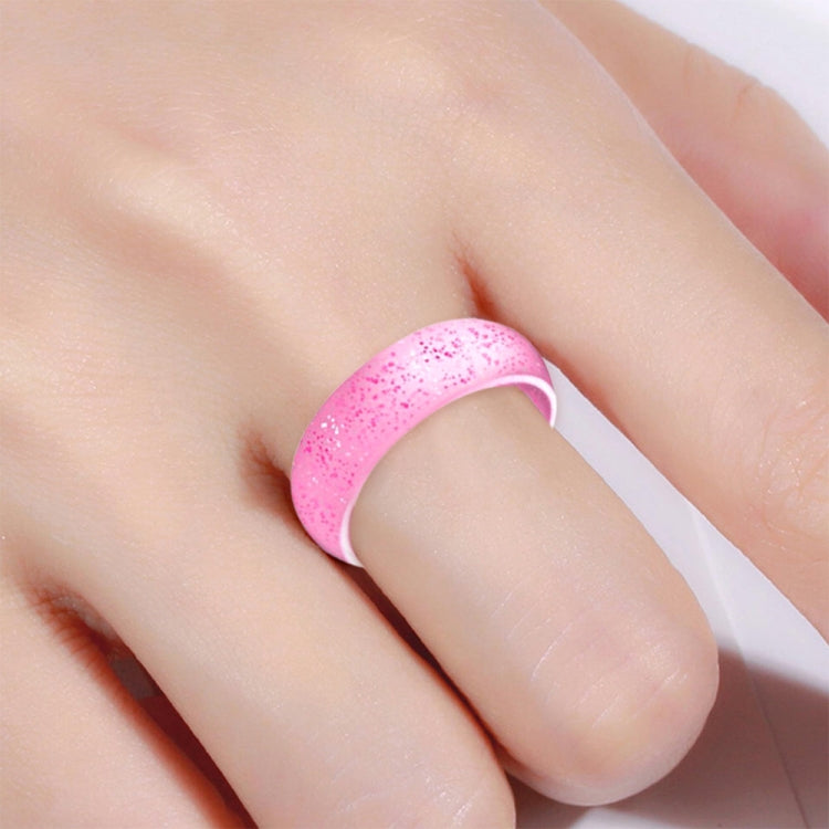 SH100 Bague large en silicone 5,7 mm à paillettes, taille 8, taille 9, taille 10