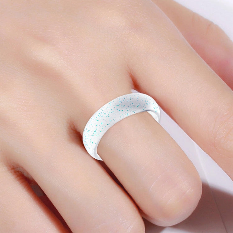 SH100 Bague large en silicone 5,7 mm à paillettes, taille 8, taille 9, taille 10