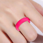 SH100 Bague large en silicone 5,7 mm à paillettes, taille 8, taille 9, taille 10