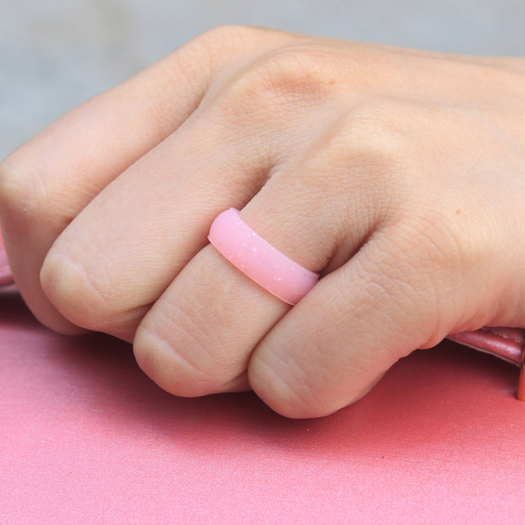 SH100 Bague large en silicone 5,7 mm à paillettes, taille 8, taille 9, taille 10