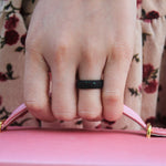 SH100 Bague large en silicone 5,7 mm à paillettes, taille 8, taille 9, taille 10