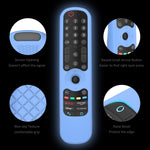 Coque en silicone pour télécommande TV LG AN-MR21GC / AN-MR21N / AN-MR21GA, GS0020 noir, GS0020 blanc, GS0020 bleu lumineux, GS0020 vert lumineux