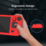 Pour Steam Deck Manette de Jeu Housse de Protection en Silicone Souple avec 4 Capuchons de Touche, SD001 (Bleu Lumineux), SD001 (Vert Lumineux), SD001 (Noir), SD001 (Rouge)