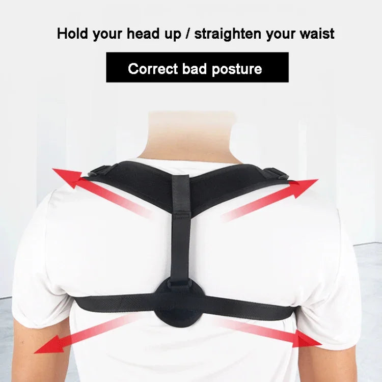 Correcteur de Posture Réglable pour le Dos, Ceinture d'Amélioration de la Cyphose pour Femmes et Hommes, Ordinaire, avec Rembourrage d'Épaule