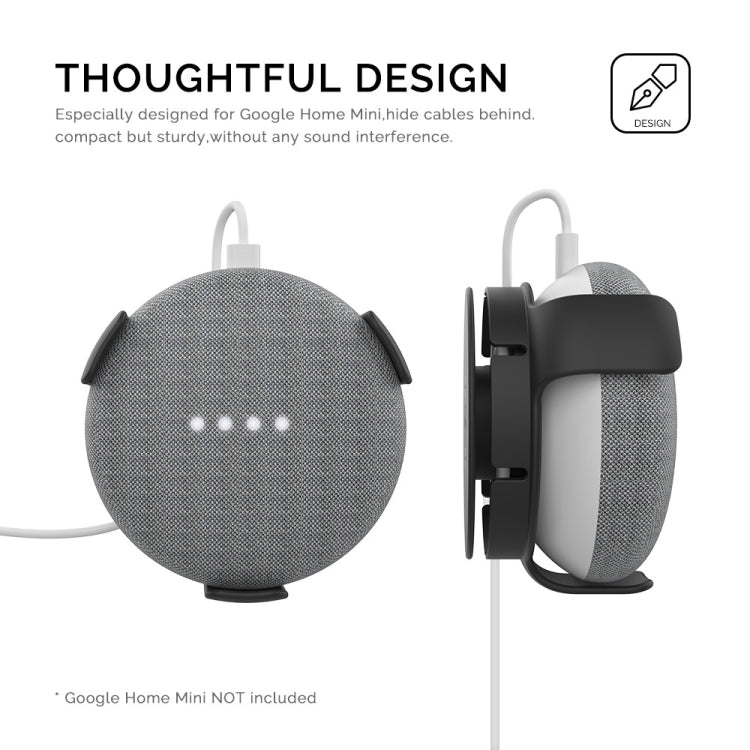 Support mural AhaStyle PT62 pour enceinte intelligente, pour Google Home Mini Noir, pour Google Home Mini Blanc, pour Amazon Echo Dot 3 Noir, pour Amazon Echo Dot 3 Blanc