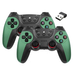 KM-029   Manette sans fil 2.4G One for Two Doubles compatible PC / Linux / Android / TVbox, KM-029 (Orange Vitalité), KM-029 (Rose Pink), KM-029 (Jaune Citron), KM-029 (Bleu Montagne), KM-029 (Gris Bataille), KM-029 (Argent Élégant), KM-029 (Vert Menthe)