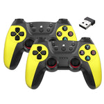 KM-029   Manette sans fil 2.4G One for Two Doubles compatible PC / Linux / Android / TVbox, KM-029 (Orange Vitalité), KM-029 (Rose Pink), KM-029 (Jaune Citron), KM-029 (Bleu Montagne), KM-029 (Gris Bataille), KM-029 (Argent Élégant), KM-029 (Vert Menthe)