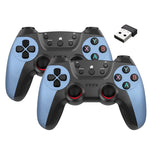 KM-029   Manette sans fil 2.4G One for Two Doubles compatible PC / Linux / Android / TVbox, KM-029 (Orange Vitalité), KM-029 (Rose Pink), KM-029 (Jaune Citron), KM-029 (Bleu Montagne), KM-029 (Gris Bataille), KM-029 (Argent Élégant), KM-029 (Vert Menthe)