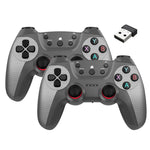 KM-029   Manette sans fil 2.4G One for Two Doubles compatible PC / Linux / Android / TVbox, KM-029 (Orange Vitalité), KM-029 (Rose Pink), KM-029 (Jaune Citron), KM-029 (Bleu Montagne), KM-029 (Gris Bataille), KM-029 (Argent Élégant), KM-029 (Vert Menthe)