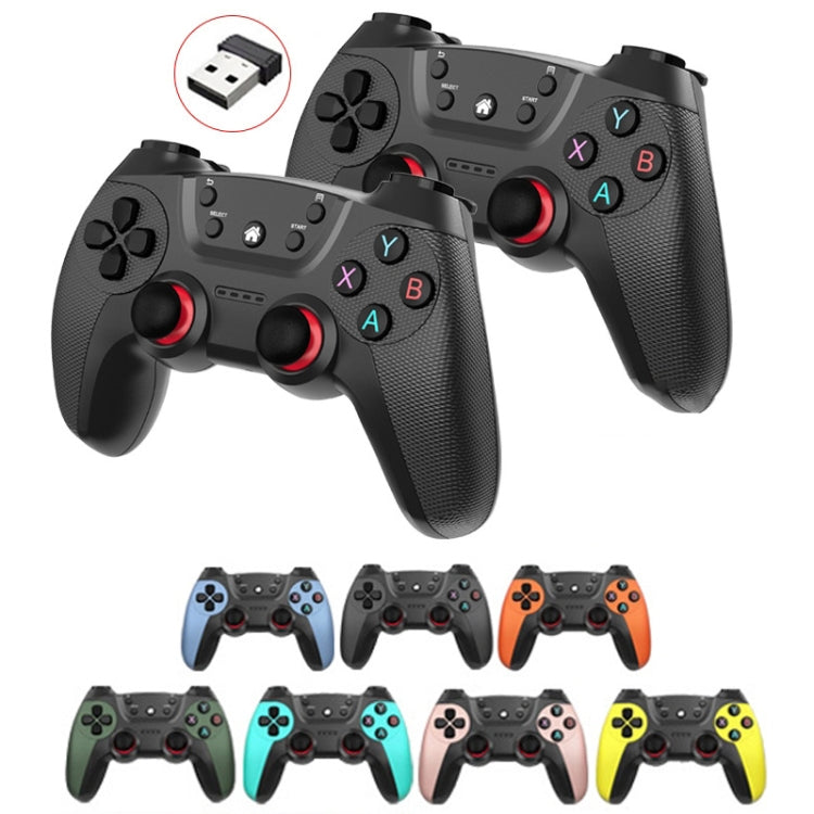 KM-029   Manette sans fil 2.4G One for Two Doubles compatible PC / Linux / Android / TVbox, KM-029 (Orange Vitalité), KM-029 (Rose Pink), KM-029 (Jaune Citron), KM-029 (Bleu Montagne), KM-029 (Gris Bataille), KM-029 (Argent Élégant), KM-029 (Vert Menthe)