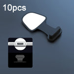 Cache-prise anti-poussière autocollant de port de charge de téléphone portable en silicone 10pcs, anti-perte, 8 broches, USB-C/Type-C