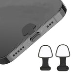 Cache-prise anti-poussière autocollant de port de charge de téléphone portable en silicone 10pcs, anti-perte, 8 broches, USB-C/Type-C