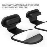 Cache-prise anti-poussière autocollant de port de charge de téléphone portable en silicone 10pcs, anti-perte, 8 broches, USB-C/Type-C