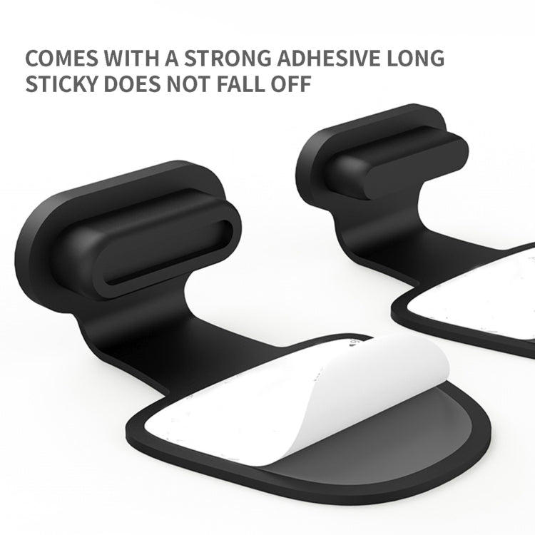 Cache-prise anti-poussière autocollant de port de charge de téléphone portable en silicone 10pcs, anti-perte, 8 broches, USB-C/Type-C