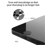 Cache-prise anti-poussière autocollant de port de charge de téléphone portable en silicone 10pcs, anti-perte, 8 broches, USB-C/Type-C