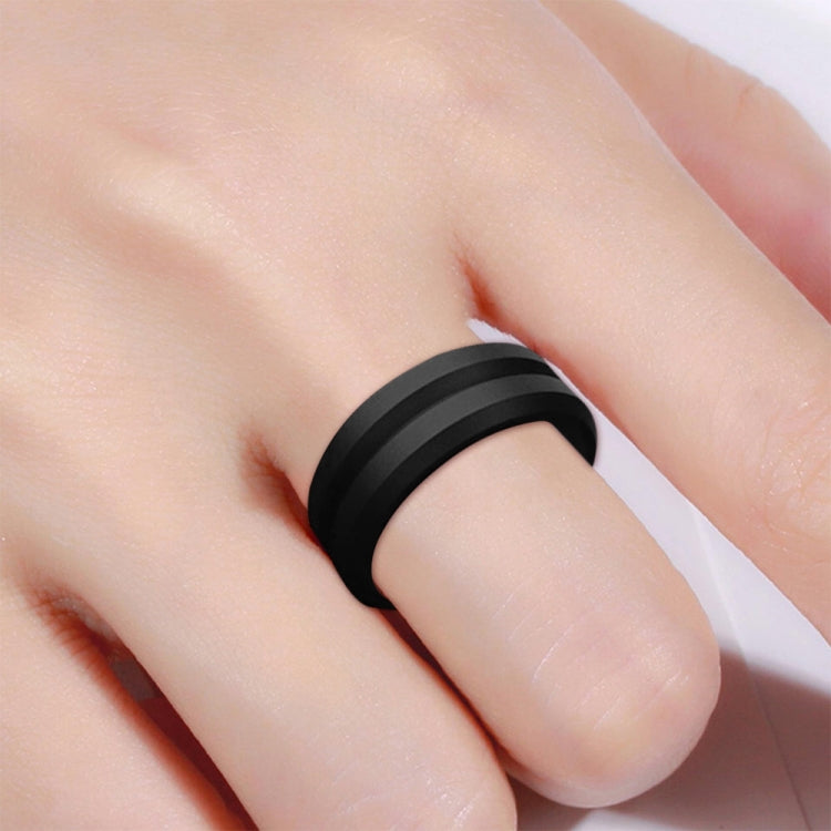 Bague en silicone avec bord rainuré en forme de V SiR053, pour sportifs, couple, n° 7, n° 8, n° 9, n° 10, n° 11, n° 12