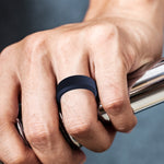 SIR062 Bague de sport en silicone à large biseau 8MM, N°14, N°10