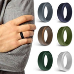 SIR062 Bague de sport en silicone à large biseau 8MM, N°14, N°10