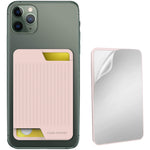 AhaStyle PT169 Étui de rangement en silicone pour cartes de téléphone portable, cartes de bus, cartes bancaires, organiseur pratique, PT169 (Rose), PT169 (Noir), PT169 (Vert), PT169 (Violet)