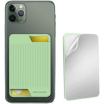 AhaStyle PT169 Étui de rangement en silicone pour cartes de téléphone portable, cartes de bus, cartes bancaires, organiseur pratique, PT169 (Rose), PT169 (Noir), PT169 (Vert), PT169 (Violet)