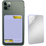 AhaStyle PT169 Étui de rangement en silicone pour cartes de téléphone portable, cartes de bus, cartes bancaires, organiseur pratique, PT169 (Rose), PT169 (Noir), PT169 (Vert), PT169 (Violet)