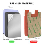 AhaStyle PT169 Étui de rangement en silicone pour cartes de téléphone portable, cartes de bus, cartes bancaires, organiseur pratique, PT169 (Rose), PT169 (Noir), PT169 (Vert), PT169 (Violet)