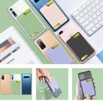 AhaStyle PT169 Étui de rangement en silicone pour cartes de téléphone portable, cartes de bus, cartes bancaires, organiseur pratique, PT169 (Rose), PT169 (Noir), PT169 (Vert), PT169 (Violet)