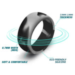 SiR013 Bague en silicone courbée pour sports de plein air de 8,7 mm, n°11, n°12, n°13, n°14