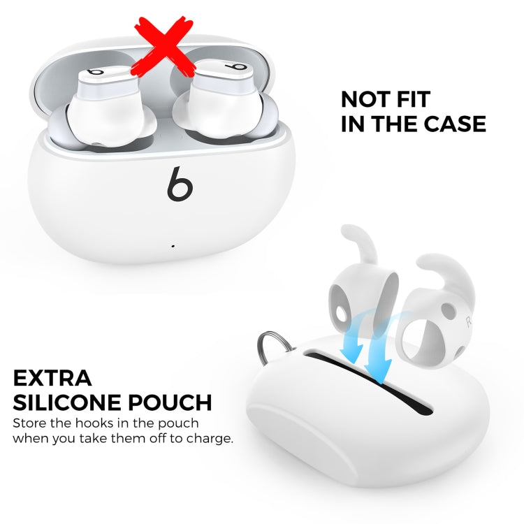 Pour les embouts auriculaires en silicone AhaStyle PT172 pour écouteurs Beats Studio Buds, Style : Embouts x 3 + étui (blanc), Embouts x 3 + étui (rouge), Embouts x 3 + étui (noir), Embouts (blanc), Embouts (noir), Embouts (rouge)
