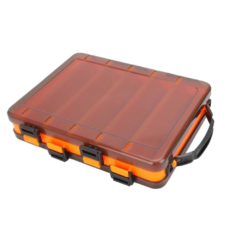 Boîte à outils double face Luya Translucide Organisateur d'appâts, HB326 10 grilles, HB327 14 grilles