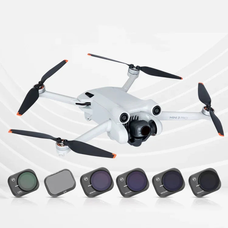 Accessoires pour drone DJI Mini 3 Pro RCSTQ : filtres PL (ND8/PL, ND16/PL, ND32/PL, ND64/PL), kit 4 en 1 ND/PL 8/16/32/64, kit 6 en 1 UV+CPL+ND/PL 8/16/32/64)
