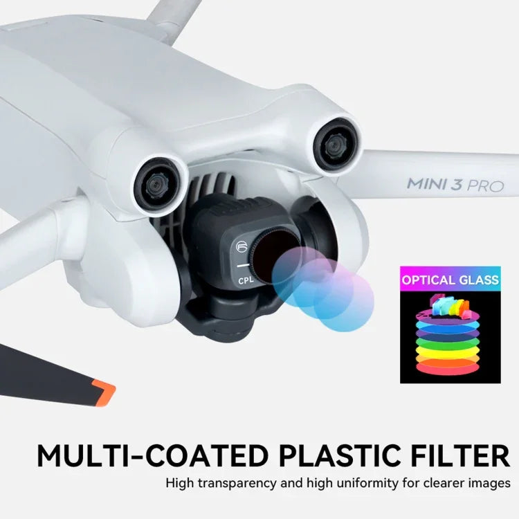 Accessoires pour drone DJI Mini 3 Pro RCSTQ : filtres PL (ND8/PL, ND16/PL, ND32/PL, ND64/PL), kit 4 en 1 ND/PL 8/16/32/64, kit 6 en 1 UV+CPL+ND/PL 8/16/32/64)