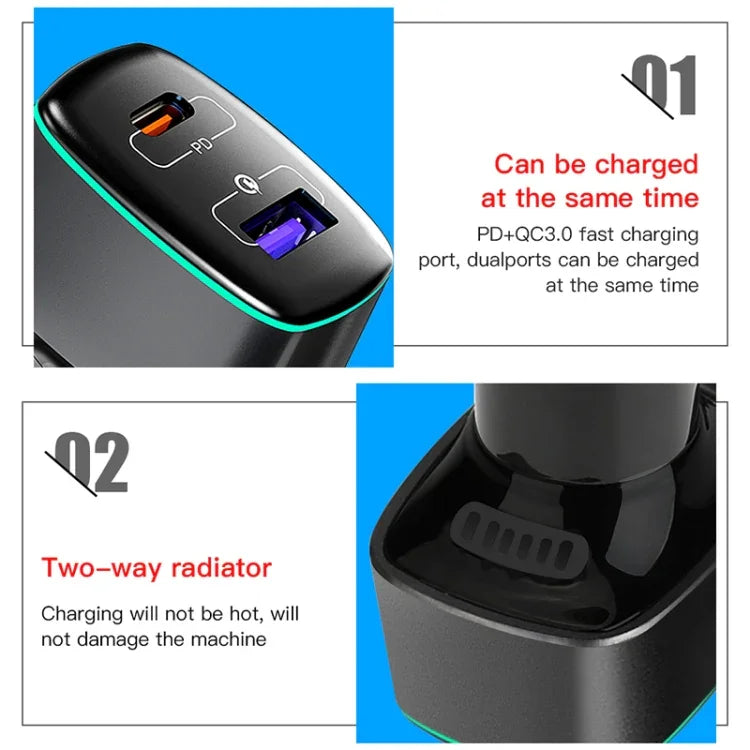 Chargeur de voiture 2 en 1 RCSTQ 100W pour DJI Mavic 3/Mini 2