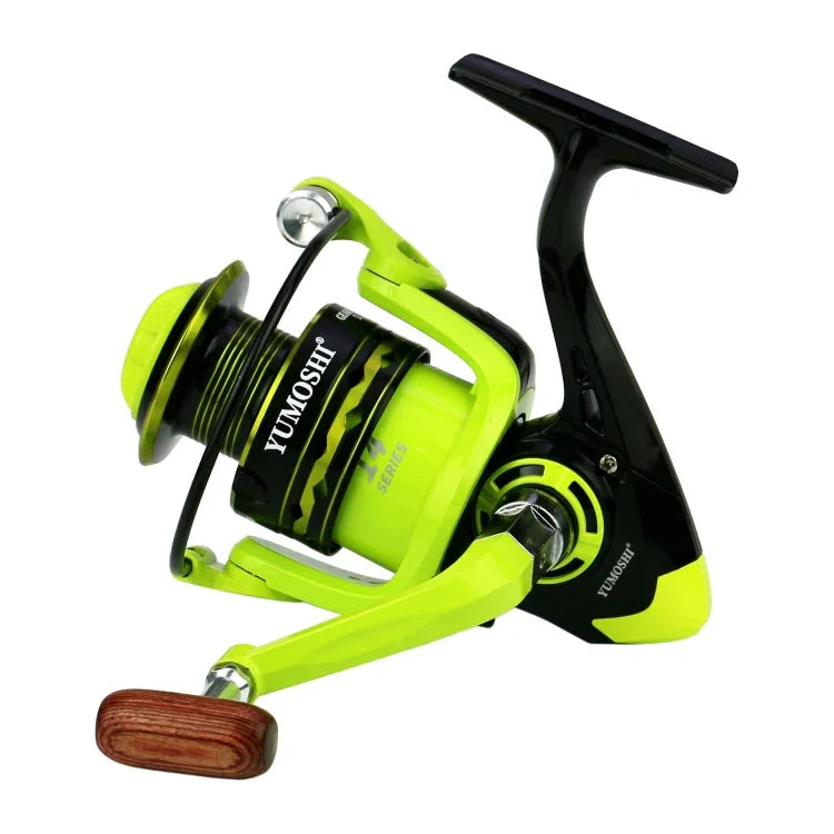 Moulinet de pêche à fil métallique, YUMOSHI OE2000 (vert), YUMOSHI OE3000 (vert), YUMOSHI OE4000 (vert), YUMOSHI OE5000 (vert), YUMOSHI OE6000 (vert), YUMOSHI OE7000 (vert)
