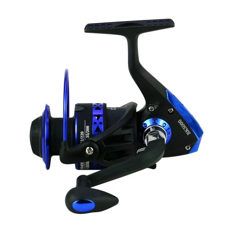 Moulinet de pêche Spinning avec bobine en métal robuste et haute vitesse pour la pêche en mer, YUMOSHI BK1000, YUMOSHI BK2000, YUMOSHI BK3000, YUMOSHI BK4000, YUMOSHI BK5000, YUMOSHI BK6000, YUMOSHI BK7000