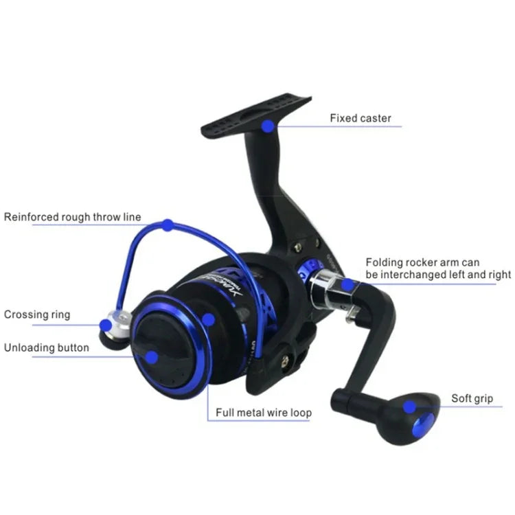 Moulinet de pêche Spinning avec bobine en métal robuste et haute vitesse pour la pêche en mer, YUMOSHI BK1000, YUMOSHI BK2000, YUMOSHI BK3000, YUMOSHI BK4000, YUMOSHI BK5000, YUMOSHI BK6000, YUMOSHI BK7000
