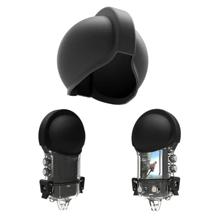 L'étui de protection en silicone pour Insta360 X3 doit être utilisé avec un étui étanche et un cache-objectif.